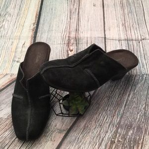 Leather suede look Clarks